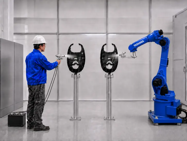 ロボットプログラミング不要のスプレーシステム